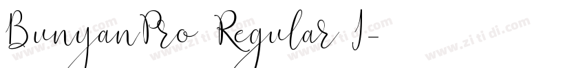 BunyanPro Regular I字体转换